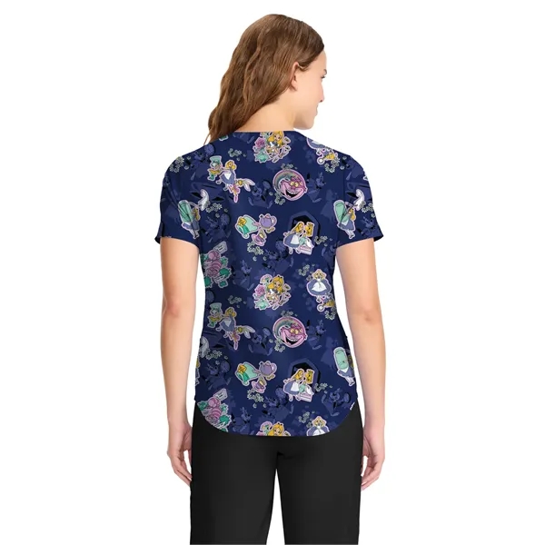 Cherokee - Tooniforms - Women's V-Neck Print Top - Cherokee - Tooniforms - Women's V-Neck Print Top - Image 10 of 11