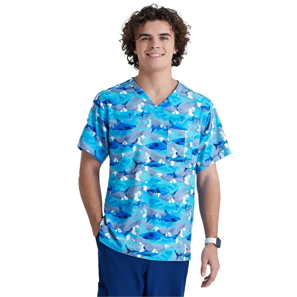 Barco - Skechers - Men's One Pocket V-Neck Print Top - Barco - Skechers - Men's One Pocket V-Neck Print Top - Image 3 of 3