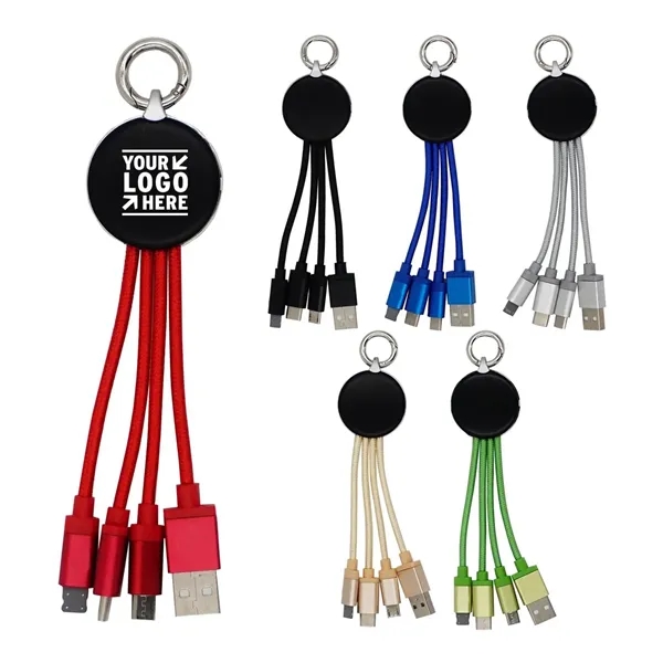 3 In 1 Light Up Logo Charging Cable - 3 In 1 Light Up Logo Charging Cable - Image 0 of 3
