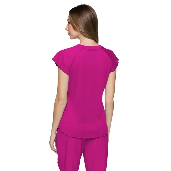 Med Couture - MC Layers - Women's 1-Pocket Lettuce-Edged Top - Med Couture - MC Layers - Women's 1-Pocket Lettuce-Edged Top - Image 1 of 5