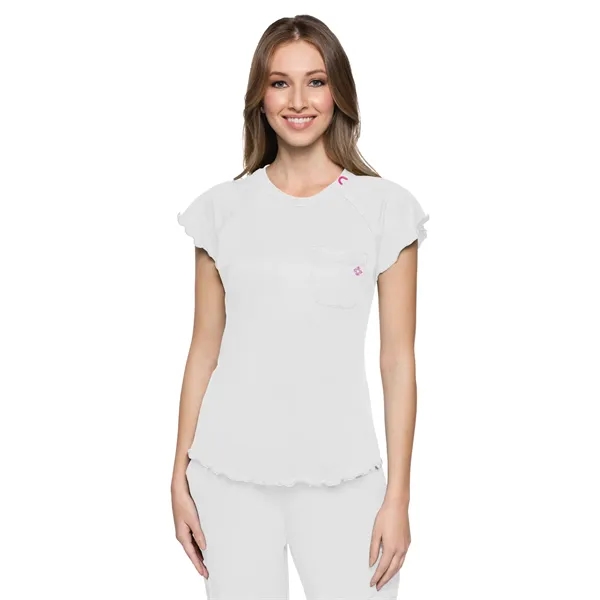 Med Couture - MC Layers - Women's 1-Pocket Lettuce-Edged Top - Med Couture - MC Layers - Women's 1-Pocket Lettuce-Edged Top - Image 5 of 5