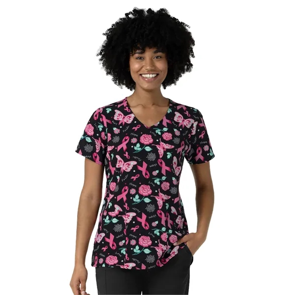 Wink - Fashion Prints - Women's V-Neck Print Scrub Top - Wink - Fashion Prints - Women's V-Neck Print Scrub Top - Image 3 of 6