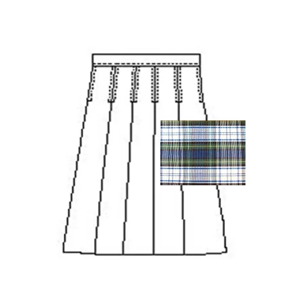 A+ Uniforms - Girls' Model 43 Blend Plaid Skirt - A+ Uniforms - Girls' Model 43 Blend Plaid Skirt - Image 7 of 8