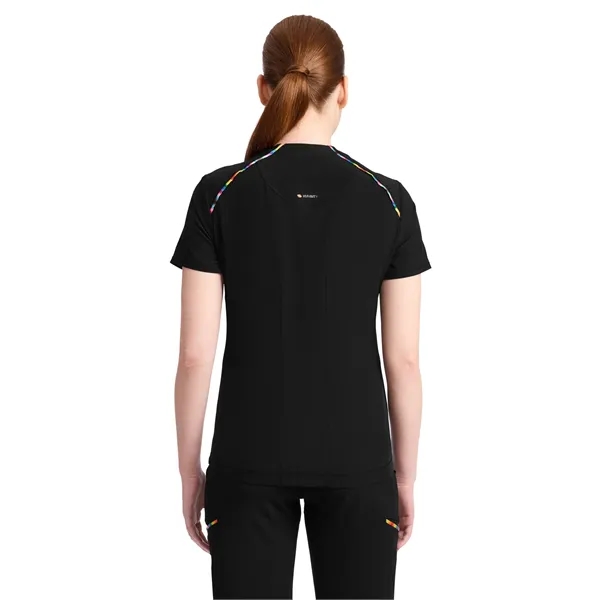 Infinity GNR8 Pride - Women's 1-Pocket Zip Henley Top - Infinity GNR8 Pride - Women's 1-Pocket Zip Henley Top - Image 1 of 1