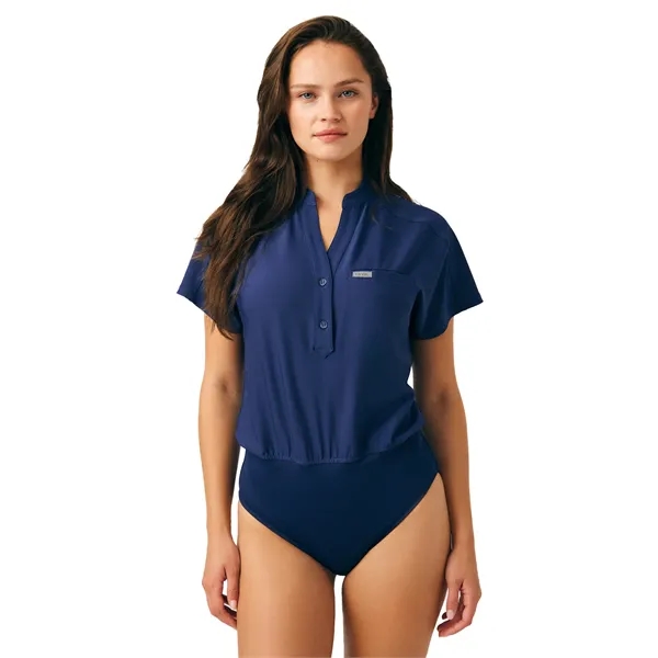 Landau - Forward - Women's One-Pocket Scrub Bodysuit - Landau - Forward - Women's One-Pocket Scrub Bodysuit - Image 3 of 7