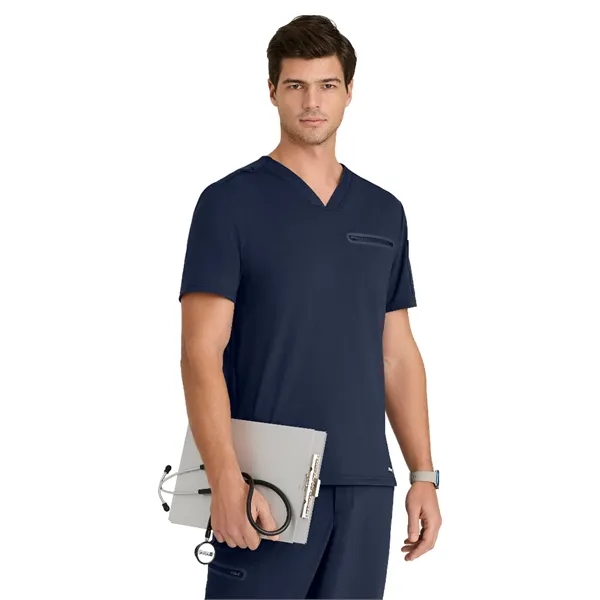 Grey's Anatomy Knit Stretch - Men's Two-Pocket V-Neck Cla... - Grey's Anatomy Knit Stretch - Men's Two-Pocket V-Neck Cla... - Image 3 of 5