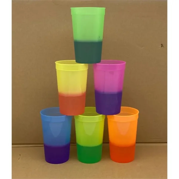 12oz 16oz 20oz 22oz plastic Color Changing Stadium Cup - 12oz 16oz 20oz 22oz plastic Color Changing Stadium Cup - Image 2 of 2