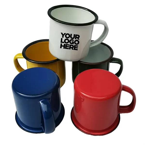 Colored Enamel Cup With LOGO Old-Fashioned Large Teapot - Colored Enamel Cup With LOGO Old-Fashioned Large Teapot - Image 0 of 1