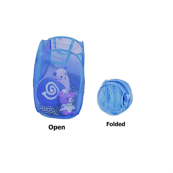 Polyester Folding Mesh Laundry Basket / Bag - Polyester Folding Mesh Laundry Basket / Bag - Image 2 of 2
