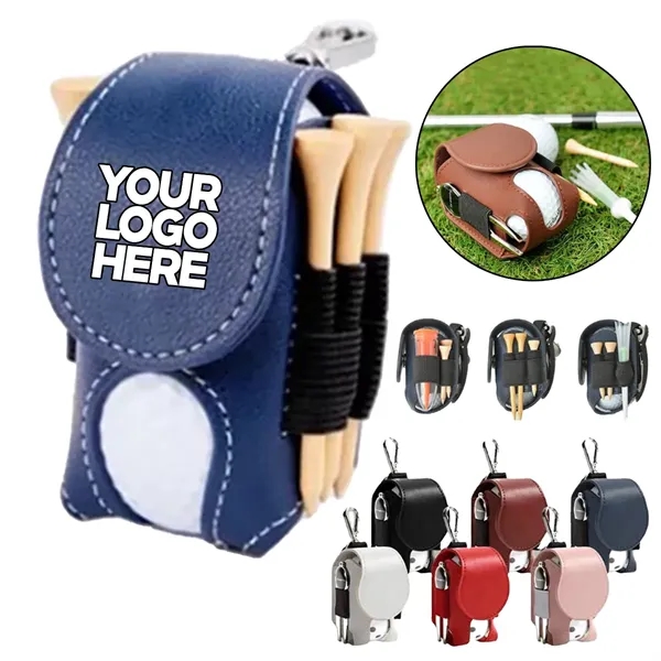 Leather Golf Ball Pouch Mini Pocket Storage Bag - Leather Golf Ball Pouch Mini Pocket Storage Bag - Image 0 of 5
