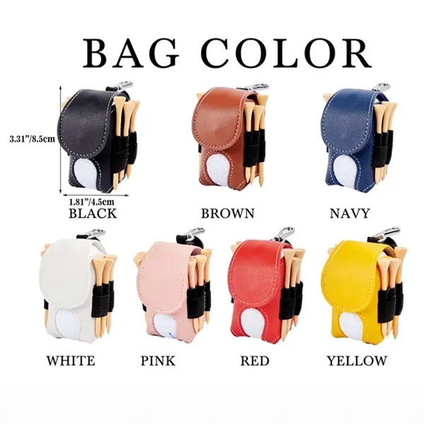 Leather Golf Ball Pouch Mini Pocket Storage Bag - Leather Golf Ball Pouch Mini Pocket Storage Bag - Image 1 of 5