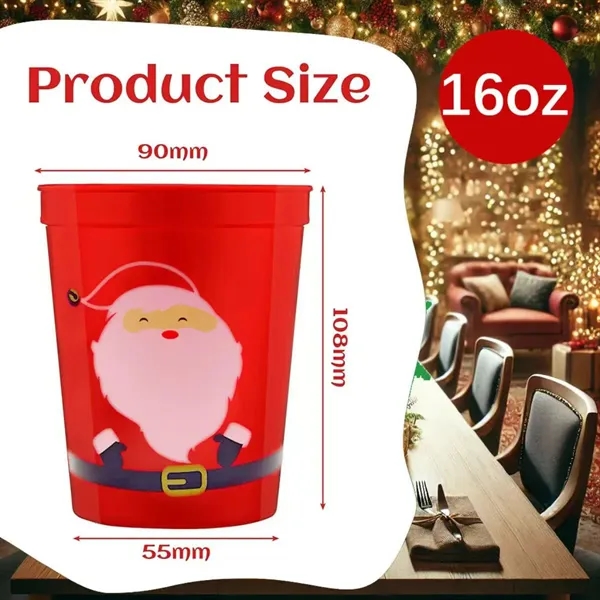 16oz Plastic Christmas Cup - 16oz Plastic Christmas Cup - Image 1 of 6