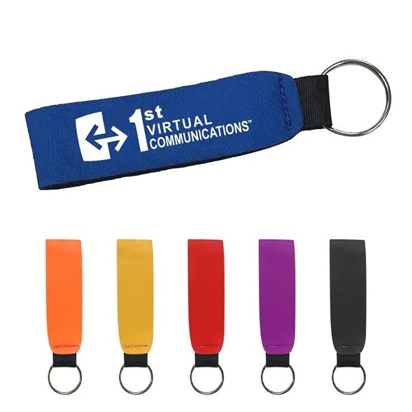 6" x 0.86" Neoprene Floating Wrist Lanyard Keychain - 6" x 0.86" Neoprene Floating Wrist Lanyard Keychain - Image 0 of 0