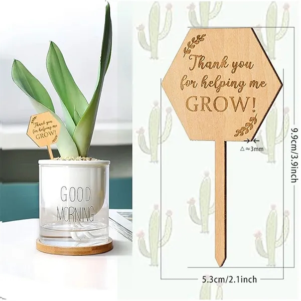 Wooden Plant Label Succulent Tag Plant Sign - Wooden Plant Label Succulent Tag Plant Sign - Image 1 of 6
