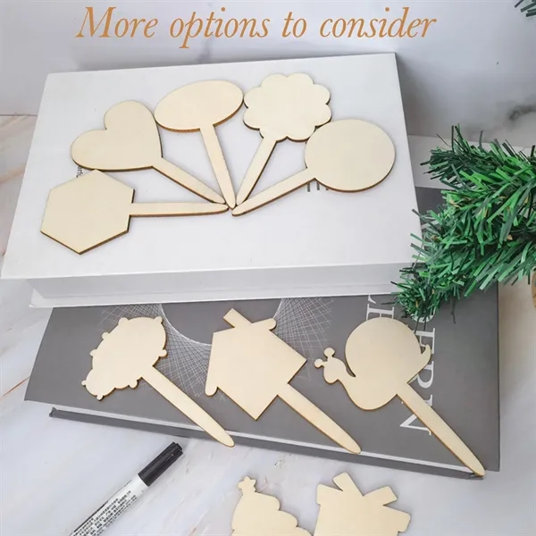 Wooden Plant Label Succulent Tag Plant Sign - Wooden Plant Label Succulent Tag Plant Sign - Image 6 of 6