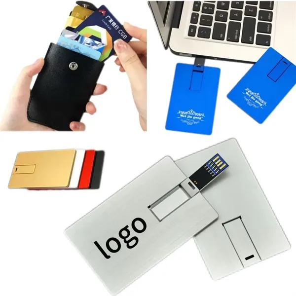 Aluminum Alloy Card - Shaped Usb Flash Drive - Aluminum Alloy Card - Shaped Usb Flash Drive - Image 0 of 1