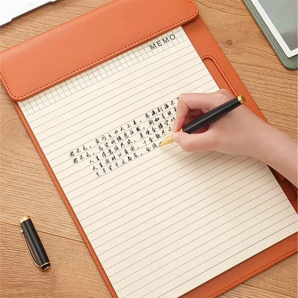 Executive A4 Leather Clipboard With Pen Slot - Executive A4 Leather Clipboard With Pen Slot - Image 1 of 4