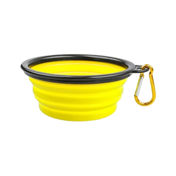 TPE Folding Pet Bowl with Carabiner Hook - TPE Folding Pet Bowl with Carabiner Hook - Image 2 of 2
