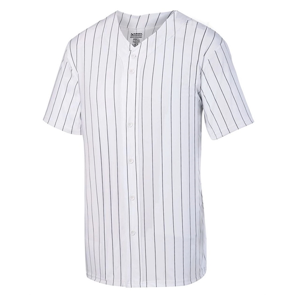 Augusta Sportswear Pinstripe Full Button Baseball Jersey - Augusta Sportswear Pinstripe Full Button Baseball Jersey - Image 0 of 4