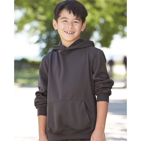 Badger Youth Performance Fleece Hooded Sweatshirt - Badger Youth Performance Fleece Hooded Sweatshirt - Image 11 of 36