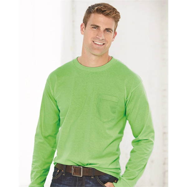 Bayside USA-Made Long Sleeve Pocket T-Shirt - Bayside USA-Made Long Sleeve Pocket T-Shirt - Image 0 of 30