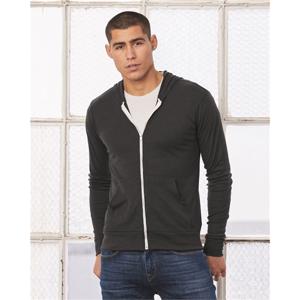 BELLA + CANVAS Triblend Lightweight Full-Zip Hooded Long ... - BELLA + CANVAS Triblend Lightweight Full-Zip Hooded Long ... - Image 0 of 33