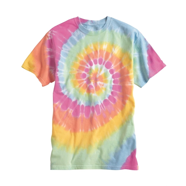Dyenomite Multi-Color Spiral Tie-Dyed T-Shirt - Dyenomite Multi-Color Spiral Tie-Dyed T-Shirt - Image 0 of 74