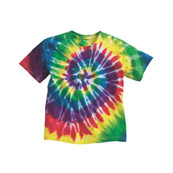 Dyenomite Youth Multi-Color Spiral Tie-Dyed T-Shirt - Dyenomite Youth Multi-Color Spiral Tie-Dyed T-Shirt - Image 0 of 16