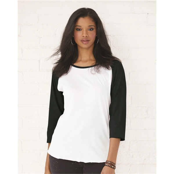 LAT Women's Baseball Fine Jersey Three-Quarter Sleeve Tee - LAT Women's Baseball Fine Jersey Three-Quarter Sleeve Tee - Image 0 of 47