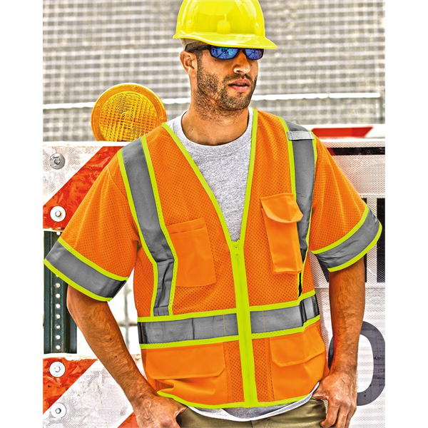 Kishigo Ultra-Cool™ Six-Pocket Mesh Surveyor's Vest - Kishigo Ultra-Cool™ Six-Pocket Mesh Surveyor's Vest - Image 0 of 6