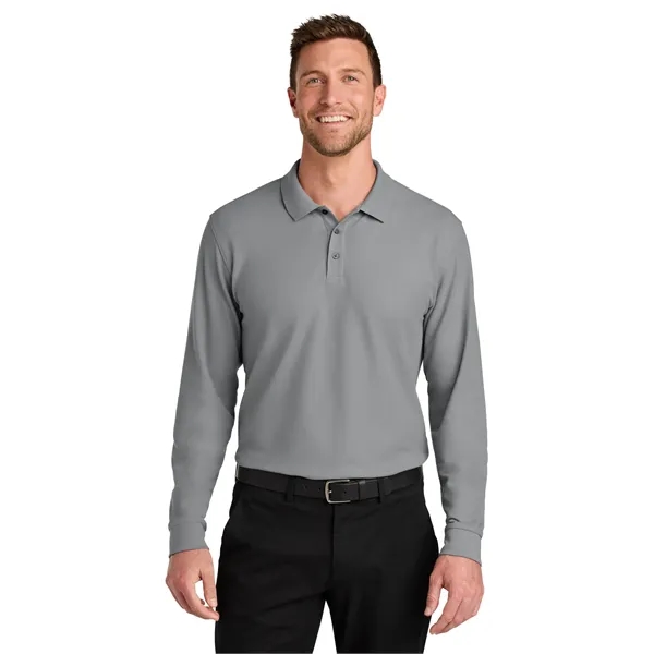Port Authority Wearever Signature Pique Long Sleeve Polo - Port Authority Wearever Signature Pique Long Sleeve Polo - Image 14 of 49
