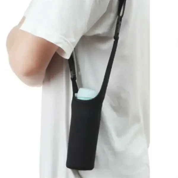 Insulated Water Bottle Carrier Sleeve with Shoulder Strap - Insulated Water Bottle Carrier Sleeve with Shoulder Strap - Image 5 of 7