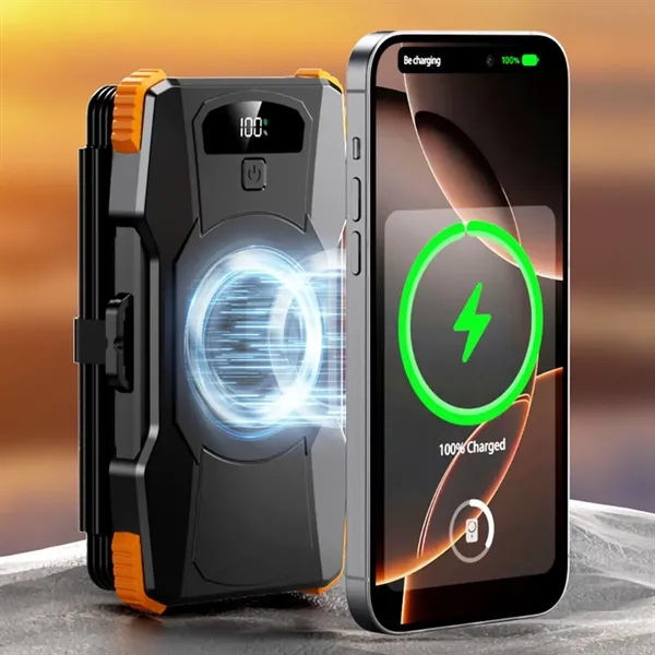 Portable Car Jump Starter & Power Bank with LED Light - Portable Car Jump Starter & Power Bank with LED Light - Image 5 of 6