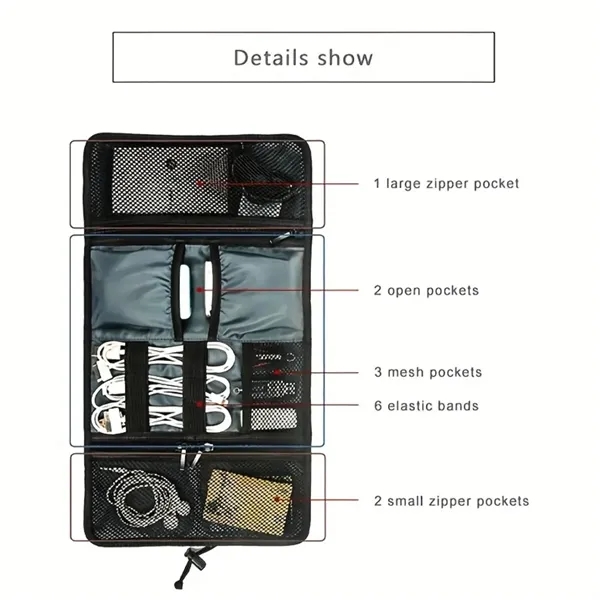 Roll Up Electronic Organizer Bag - Roll Up Electronic Organizer Bag - Image 2 of 3