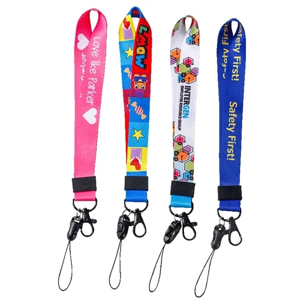 Custom Full Color Short Lanyards - Custom Full Color Short Lanyards - Image 0 of 1