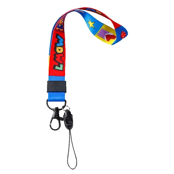 Custom Full Color Short Lanyards - Custom Full Color Short Lanyards - Image 1 of 1