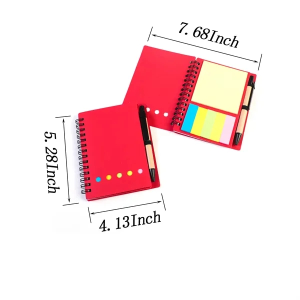Spiral Notepad Set with Pen, Sticky Notes & Tab Flags - Spiral Notepad Set with Pen, Sticky Notes & Tab Flags - Image 2 of 4