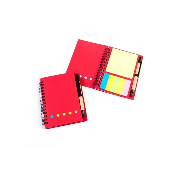 Spiral Notepad Set with Pen, Sticky Notes & Tab Flags - Spiral Notepad Set with Pen, Sticky Notes & Tab Flags - Image 3 of 4