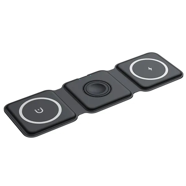 15W 3-in-1 Magnetic Wireless Charger with Foldable Qi Stand - 15W 3-in-1 Magnetic Wireless Charger with Foldable Qi Stand - Image 10 of 13