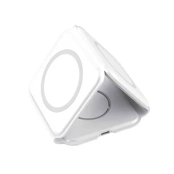 15W 3-in-1 Magnetic Wireless Charger with Foldable Qi Stand - 15W 3-in-1 Magnetic Wireless Charger with Foldable Qi Stand - Image 12 of 13