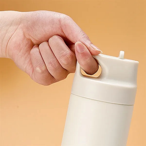 Double-Wall Stainless Steel Insulated Tumbler with Straw - Double-Wall Stainless Steel Insulated Tumbler with Straw - Image 3 of 14