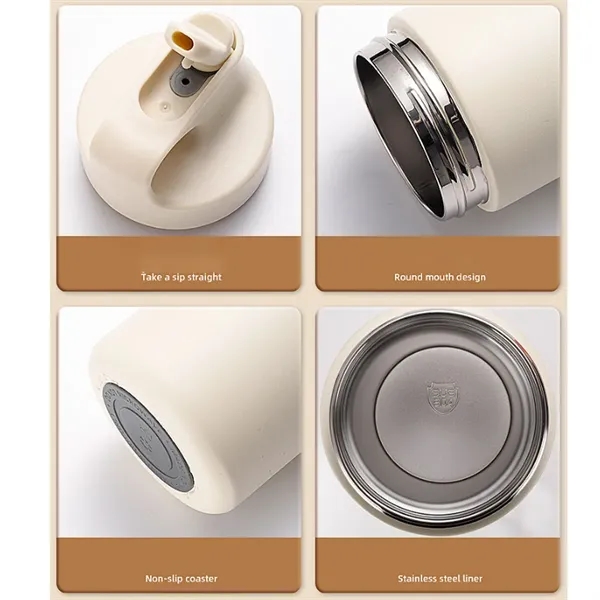 Double-Wall Stainless Steel Insulated Tumbler with Straw - Double-Wall Stainless Steel Insulated Tumbler with Straw - Image 6 of 14