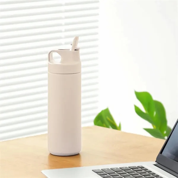 Double-Wall Stainless Steel Insulated Tumbler with Straw - Double-Wall Stainless Steel Insulated Tumbler with Straw - Image 7 of 14