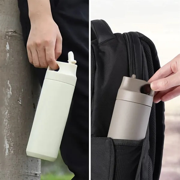 Double-Wall Stainless Steel Insulated Tumbler with Straw - Double-Wall Stainless Steel Insulated Tumbler with Straw - Image 9 of 14