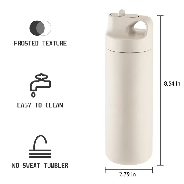 Double-Wall Stainless Steel Insulated Tumbler with Straw - Double-Wall Stainless Steel Insulated Tumbler with Straw - Image 10 of 14