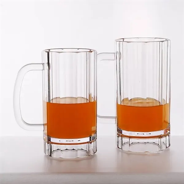 Beer Acrylic Clear Plastic Cup With Handle - Beer Acrylic Clear Plastic Cup With Handle - Image 2 of 7