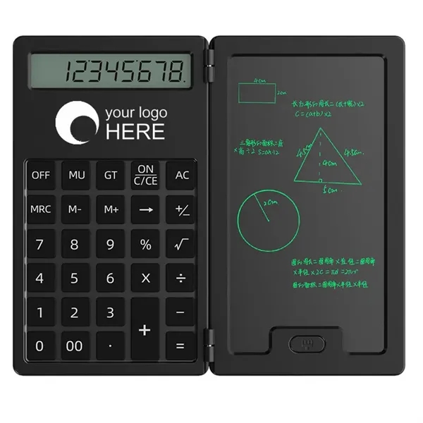 Mini Folding Calculator with LCD Writing Tablet - Mini Folding Calculator with LCD Writing Tablet - Image 0 of 7