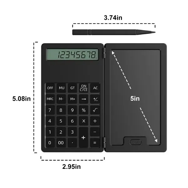 Mini Folding Calculator with LCD Writing Tablet - Mini Folding Calculator with LCD Writing Tablet - Image 5 of 7