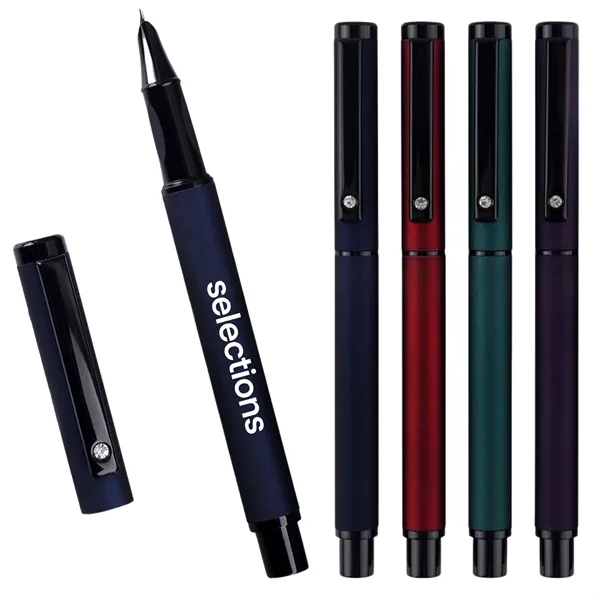 Luxury Metal Fountain Pen with Fine Nib - Luxury Metal Fountain Pen with Fine Nib - Image 0 of 6