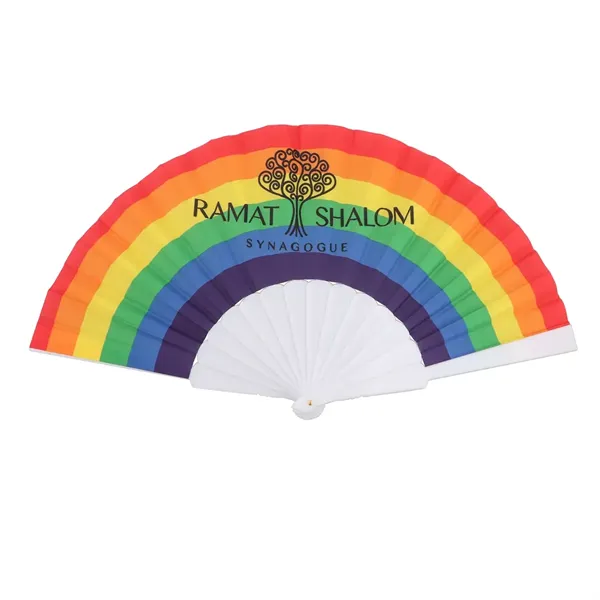 16.5" Full Color Plastic Folding Fabric Hand Fans - 16.5" Full Color Plastic Folding Fabric Hand Fans - Image 0 of 0